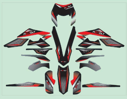 RTX-1 Red Decal Set (for black plastic)