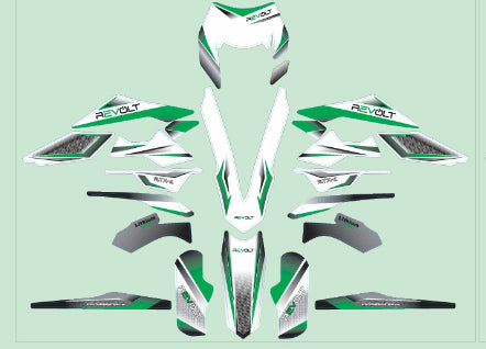 RTX-1 Green Decal Set (for white plastic)