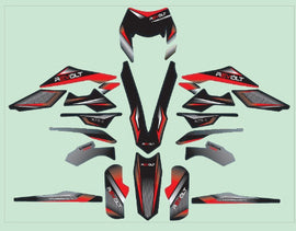 RTX-1  Red Decal Set  (for black plastic)