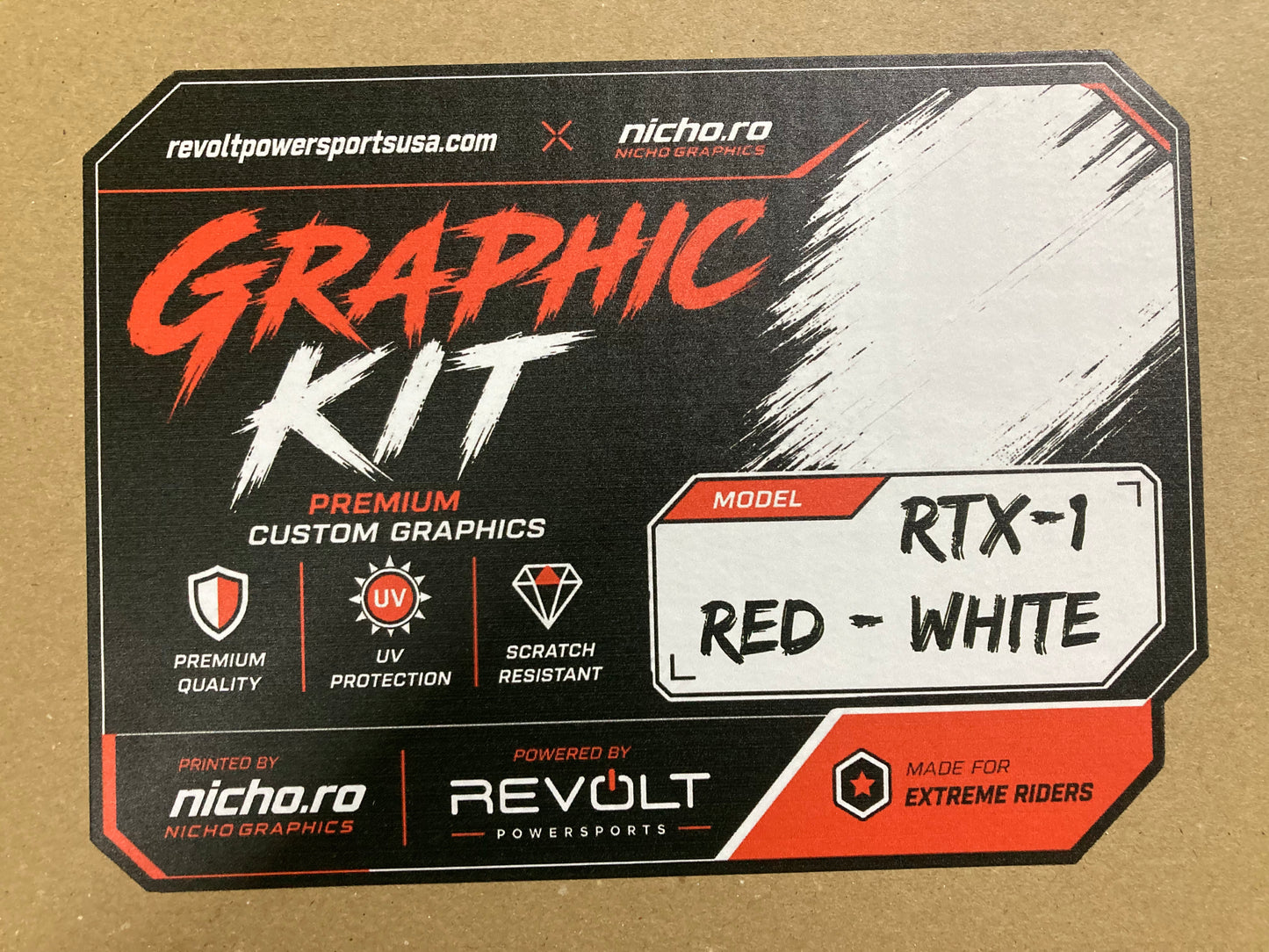 RTX-1 Red Decal Set  (for white plastic)